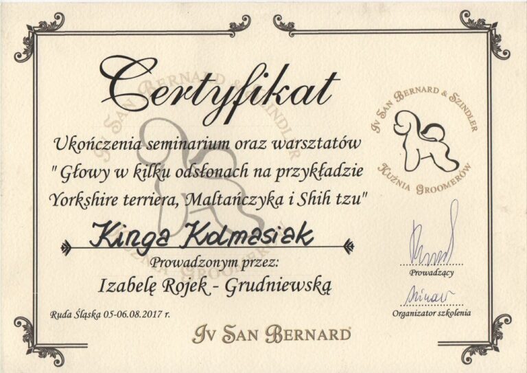 certyfikaty groomer Kinga Kolmasiak Pacos Kingdom Będzin (15)_Easy-Resize.com