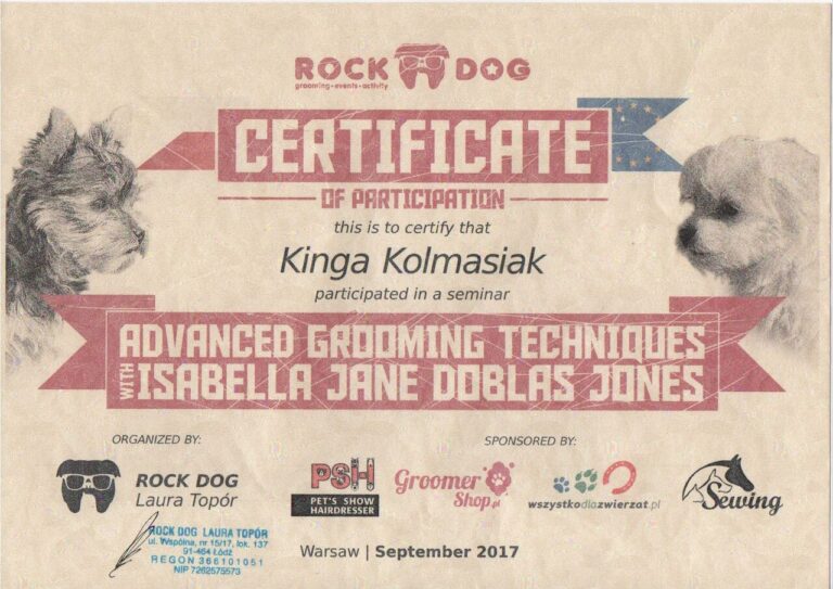 certyfikaty groomer Kinga Kolmasiak Pacos Kingdom Będzin (16)_Easy-Resize.com