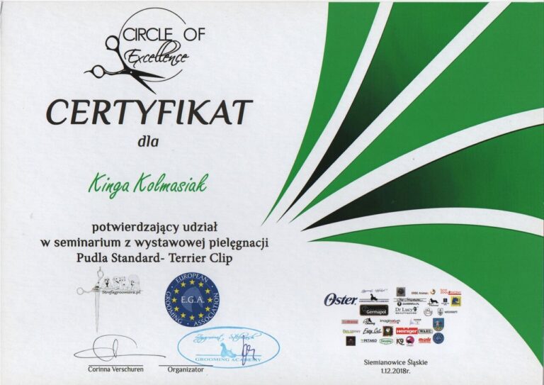 certyfikaty groomer Kinga Kolmasiak Pacos Kingdom Będzin (20)_Easy-Resize.com