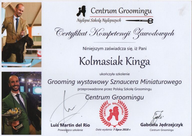 certyfikaty groomer Kinga Kolmasiak Pacos Kingdom Będzin (21)_Easy-Resize.com