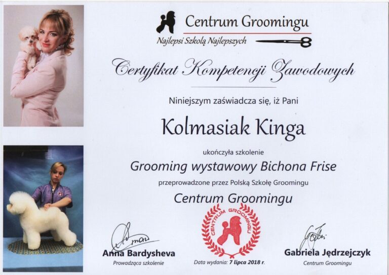 certyfikaty groomer Kinga Kolmasiak Pacos Kingdom Będzin (23)_Easy-Resize.com