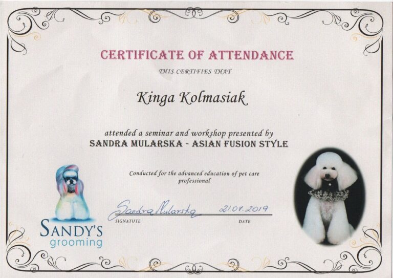 certyfikaty groomer Kinga Kolmasiak Pacos Kingdom Będzin (26)_Easy-Resize.com
