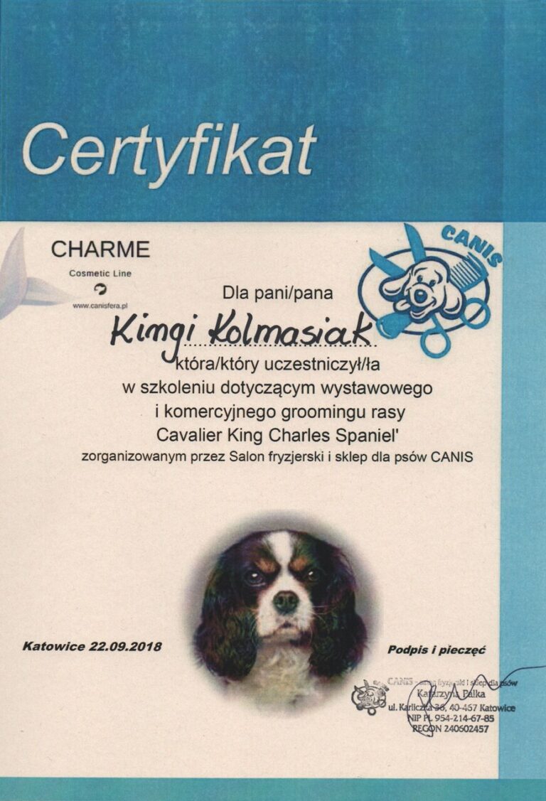 certyfikaty groomer Kinga Kolmasiak Pacos Kingdom Będzin (6)_Easy-Resize.com