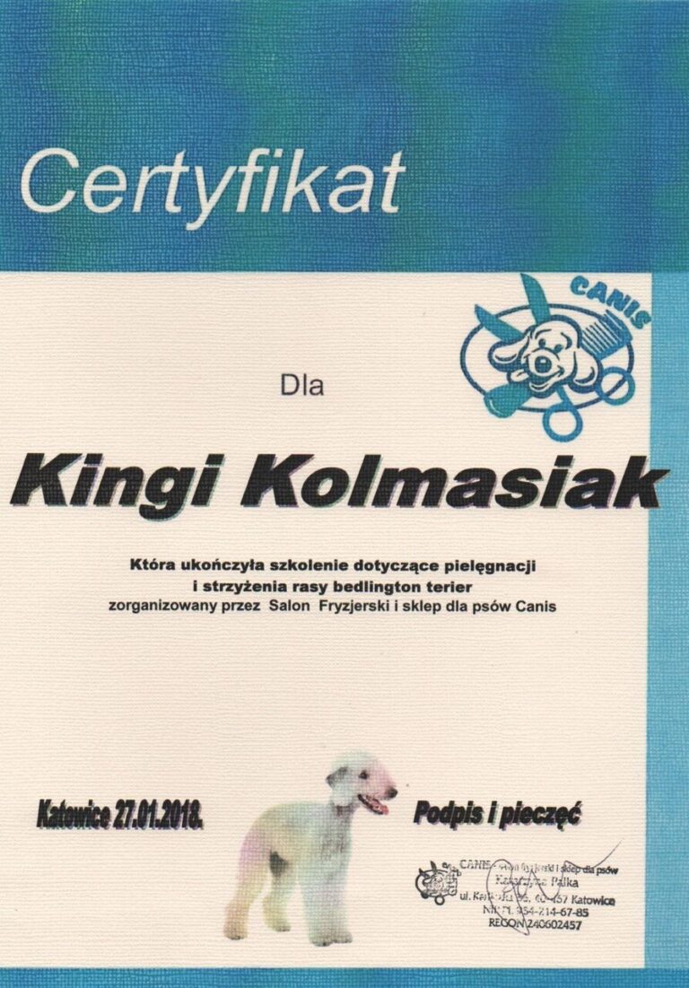 certyfikaty groomer Kinga Kolmasiak Pacos Kingdom Będzin (8)_Easy-Resize.com